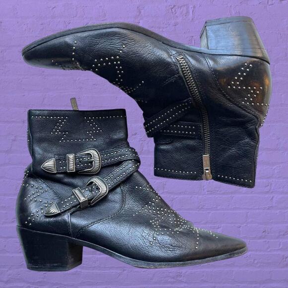 Frye western studded mid heel booties Size 7 - Picture 2 of 8